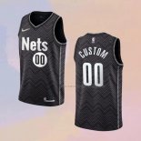 Camiseta Brooklyn Nets Personalizada Earned 2020-21 Negro