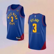 Camiseta Denver Nuggets Nahshon Hyland NO 3 Statement 2022-23 Azul