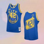 Camiseta Golden State Warriors Nate Thurmond NO 42 Mitchell & Ness 1966-67 Azul