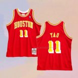 Camiseta Houston Rockets Yao Ming NO 11 Hardwood Classics Throwback Rojo