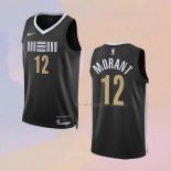 Camiseta Memphis Grizzlies Ja Morant NO 12 Ciudad 2023-24 Negro