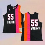 Camiseta Miami Floridians Jason Williams NO 55 Hardwood Classics Throwback Negro