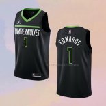 Camiseta Minnesota Timberwolves Anthony Edwards NO 1 Statement 2022-23 Negro