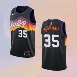 Camiseta Nino Phoenix Suns Kevin Durant NO 35 Ciudad 2020-21 Negro