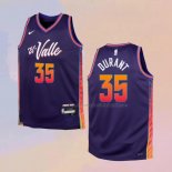 Camiseta Nino Phoenix Suns Kevin Durant NO 35 Ciudad 2023-24 Violeta