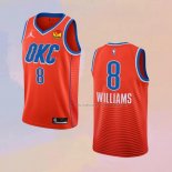 Camiseta Oklahoma City Thunder Jalen Williams NO 8 Statement Naranja