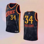 Camiseta Oklahoma City Thunder Kenrich Williams NO 34 Ciudad 2023-24 Negro