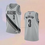 Camiseta Portland Trail Blazers C.J. McCollum NO 3 Earned 2020-21 Gris