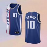 Camiseta Sacramento Kings Domantas Saboni NO 10 Ciudad 2023-24 Azul