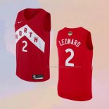 Camiseta Toronto Raptors Kawhi Leonard NO 2 Earned 2018-19 Rojo