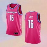 Camiseta Washington Wizards Anthony Gill NO 16 Ciudad 2022-23 Rosa