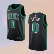 Camiseta Boston Celtics Jayson Tatum NO 0 Statement 2017-2018 Negro