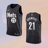 Camiseta Brooklyn Nets Iman Shumpert NO 21 Earned 2020-21 Negro