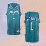 Camiseta Charlotte Hornets Muggsy Bogues NO 1 Retro Azul
