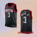 Camiseta Houston Rockets Kevin Porter Jr NO 3 Statement 2023-24 Negro