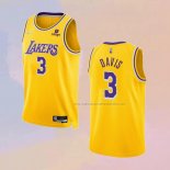 Camiseta Los Angeles Lakers Anthony Davis NO 3 75th Anniversary 2021-22 Amarillo