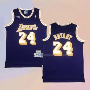 Camiseta Los Angeles Lakers Kobe Bryant NO 24 Retro Violeta