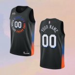 Camiseta New York Knicks Personalizada Ciudad 2020-21 Negro