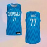 Camiseta Slovenia Luka Doncic NO 77 Segunda Azul