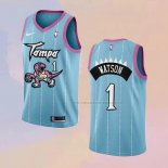 Camiseta Toronto Raptors Paul Watson NO 1 Ciudad 2020-21 Rosa Azul