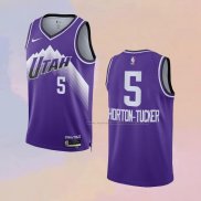 Camiseta Utah Jazz Talen Horton-Tucker NO 5 Ciudad 2023-24 Violeta