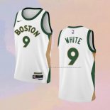 Camiseta Boston Celtics Derrick White NO 9 Ciudad 2023-24 Blanco