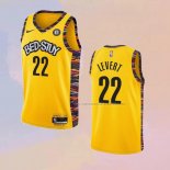 Camiseta Brooklyn Nets Caris Levert NO 22 Ciudad 2020-21 Amarillo