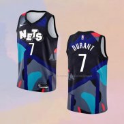 Camiseta Brooklyn Nets Kevin Durant NO 7 Ciudad 2023-24 Negro