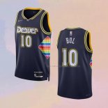 Camiseta Denver Nuggets Bol Bol NO 10 Ciudad 2021-22 Azul