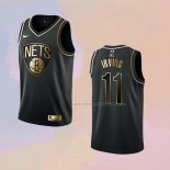 Camiseta Golden Edition Brooklyn Nets Kyrie Irving NO 11 Negro