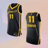 Camiseta Golden State Warriors Klay Thompson NO 11 Ciudad Autentico 2023-24 Negro