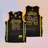 Camiseta Los Angeles Lakers Kobe Bryant NO 24 Retired Negro