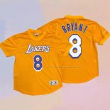 Camiseta Manga Corta Los Angeles Lakers Kobe Bryant NO 8 Amarillo