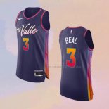 Camiseta Phoenix Suns Bradley Beal NO 3 Ciudad Autentico 2023-24 Violeta