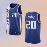 Camiseta Sacramento Kings Colby Jones NO 20 Ciudad 2023-24 Azul