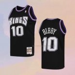 Camiseta Sacramento Kings Mike Bibby NO 10 Mitchell & Ness 2001-02 Negro