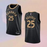 Camiseta Toronto Raptors Chris Boucher NO 25 Ciudad 2022-23 Negro