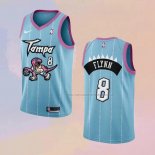 Camiseta Toronto Raptors Malachi Flynn NO 8 Ciudad 2020-21 Rosa Azul