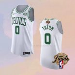 Camiseta Boston Celtics Jayson Tatum NO 0 Association Autentico 2022 NBA Finals Blanco