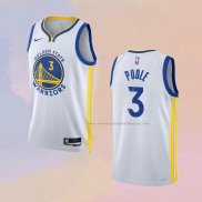 Camiseta Golden State Warriors Jordan Poole NO 3 Association 2022-23 Blanco