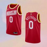Camiseta Houston Rockets Russell Westbrook NO 0 Hardwood Classics Rojo