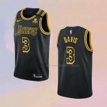 Camiseta Los Angeles Lakers Anthony Davis NO 3 Mamba 2021-22 Negro