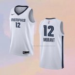 Camiseta Memphis Grizzlies Ja Morant NO 12 Association 2019-20 Blanco