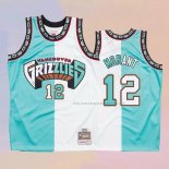 Camiseta Memphis Grizzlies Ja Morant NO 12 Split Edition Verde Blanco