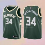 Camiseta Nino Milwaukee Bucks Giannis Antetokounmpo NO 34 2017-18 Verde