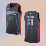 Camiseta Oklahoma City Thunder Aaron Wiggins NO 21 Ciudad 2022-23 Gris