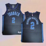 Camiseta Oklahoma City Thunder Shai Gilgeous-Alexander NO 2 Earned Autentico Negro