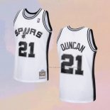 Camiseta San Antonio Spurs Tim Duncan NO 21 Mitchell & Ness 1998-99 Blanco
