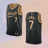 Camiseta Toronto Raptors Kyle Lowry NO 7 Ciudad 2020-21 Negro