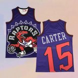 Camiseta Toronto Raptors Vince Carter NO 15 Mitchell & Ness Big Face Violeta